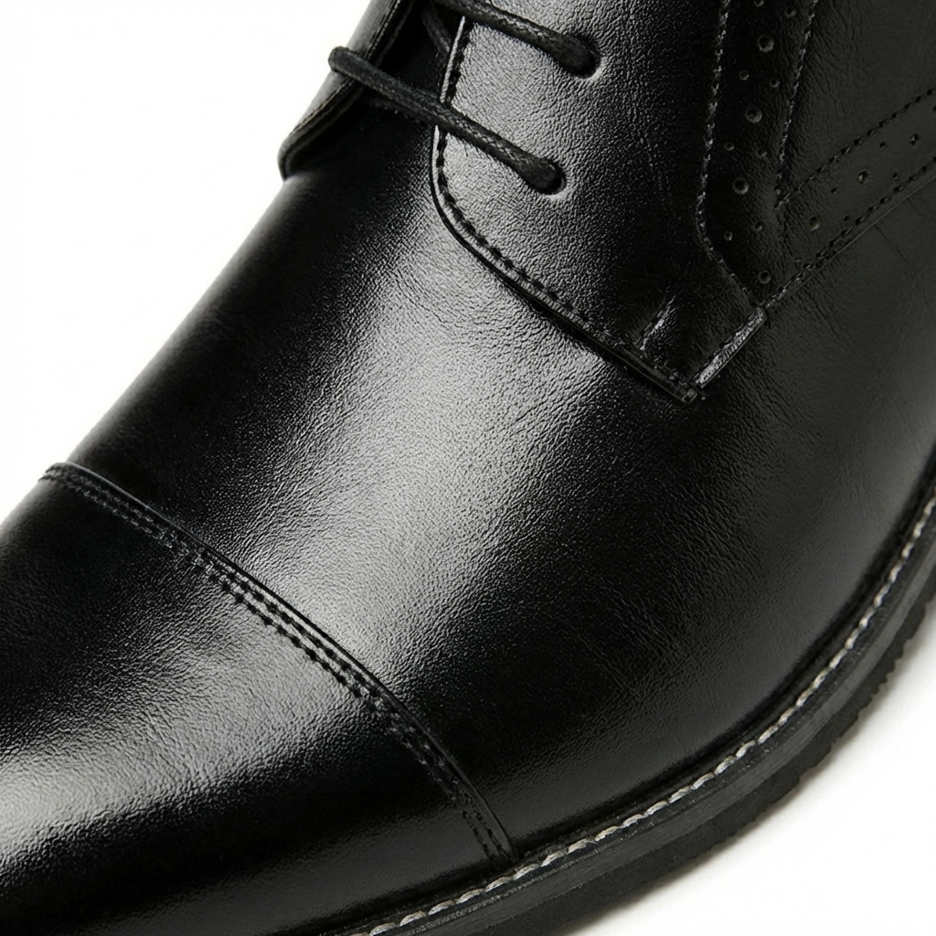 Scarpe Derby da Uomo con Punta Liscia e Cuciture a Contrasto | Formali