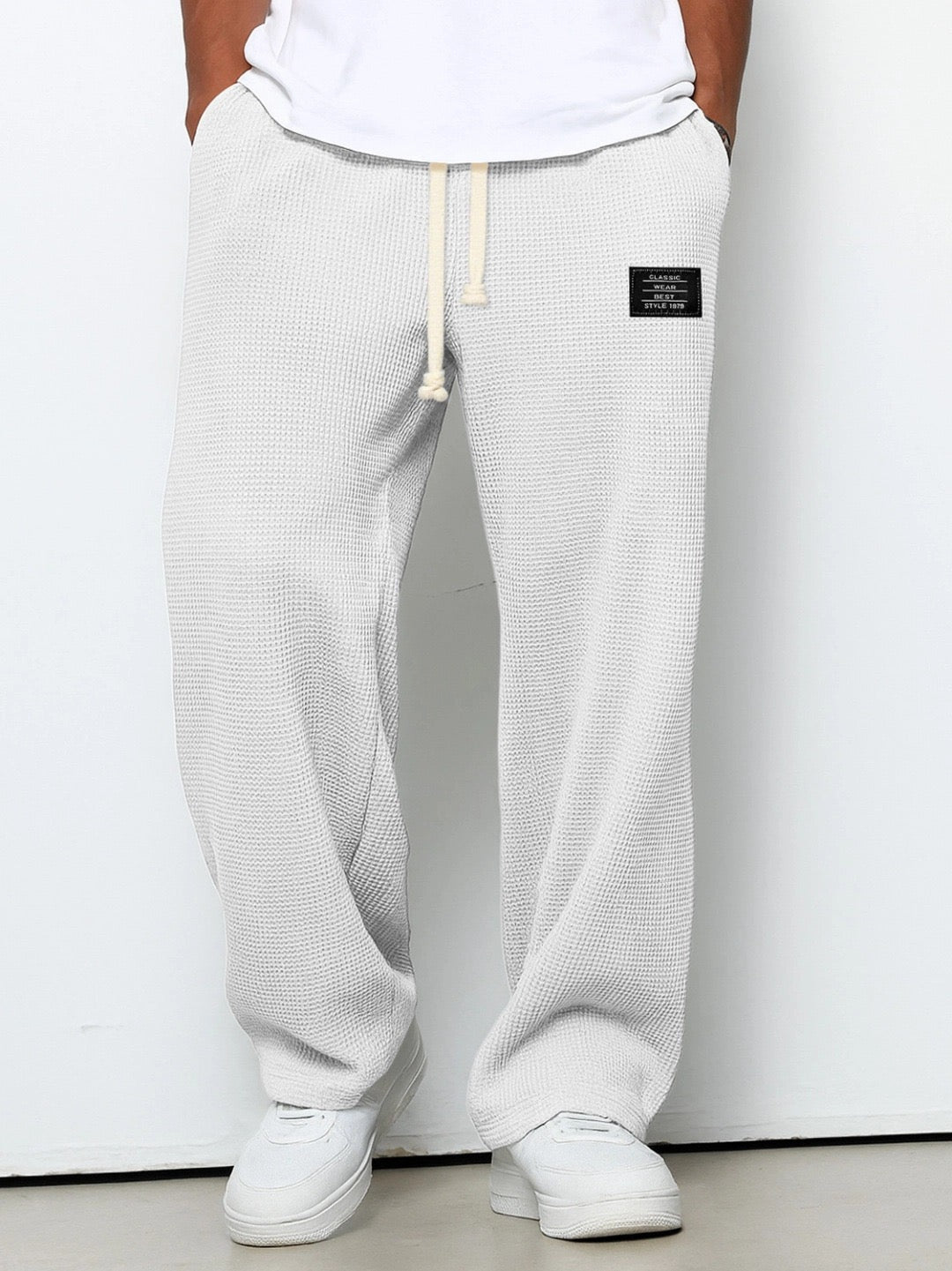 Pantaloni Comodi da Uomo Vestibilità Relax con Vita Regolabile e Tessuto Traspirante