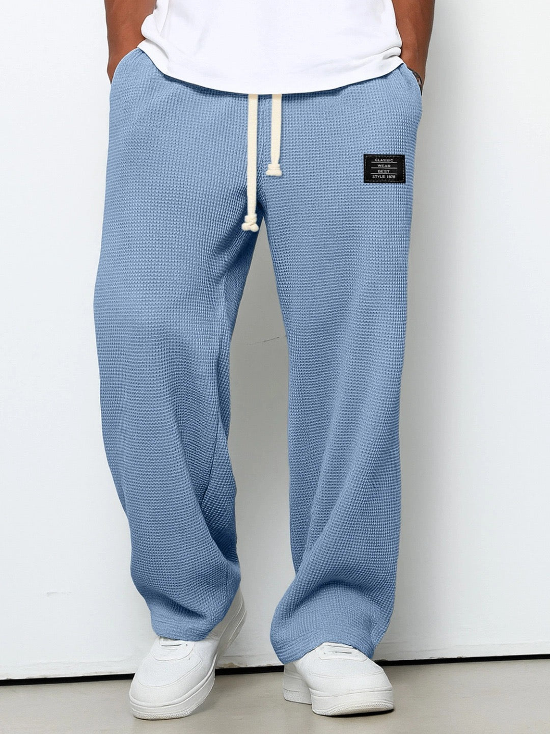 Pantaloni Comodi da Uomo Vestibilità Relax con Vita Regolabile e Tessuto Traspirante