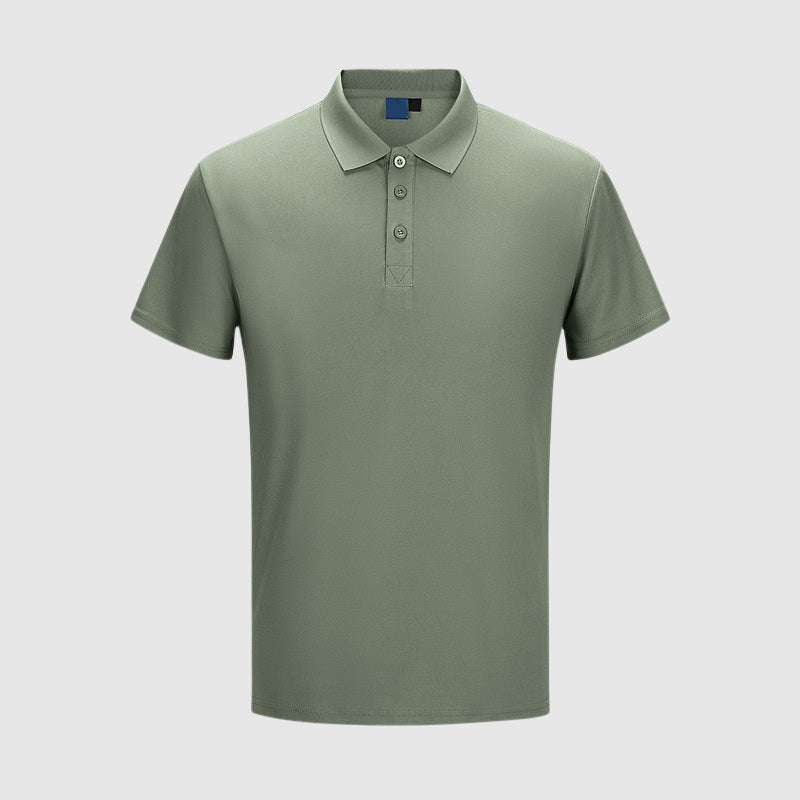 Férfi slim fit póló rövid ujjú, klasszikus gallérral