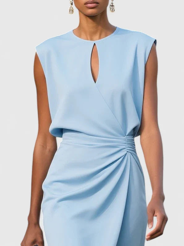 Vestido midi elegante de ceremonia para mujer