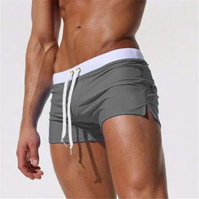 Costume Boxer Uomo da Mare a Vita Bassa con Coulisse