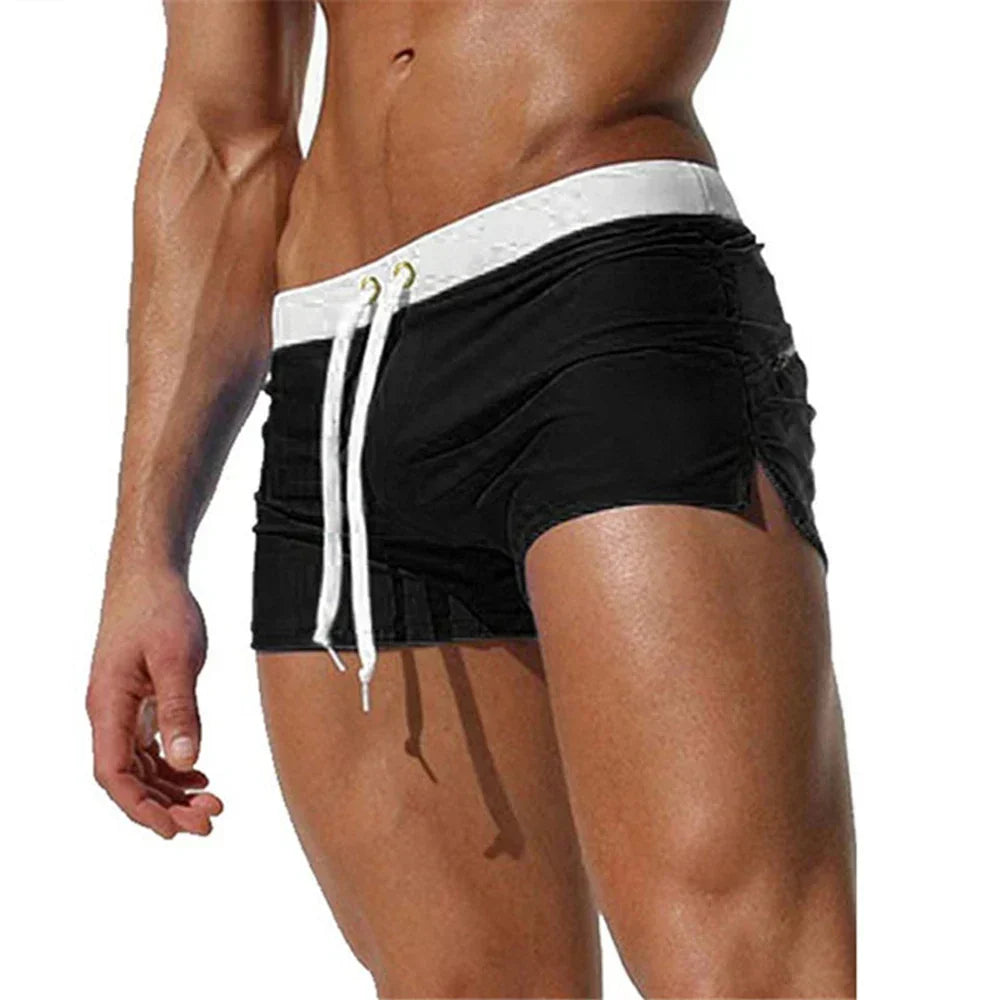 Costume Boxer Uomo da Mare a Vita Bassa con Coulisse