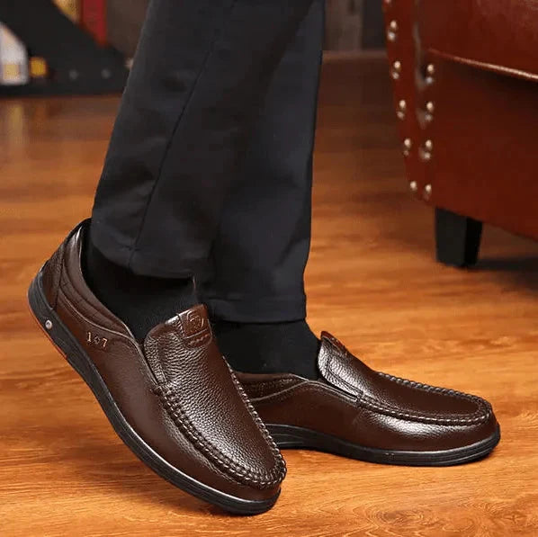 Men's Slip-On Shoes in Genuine Leather