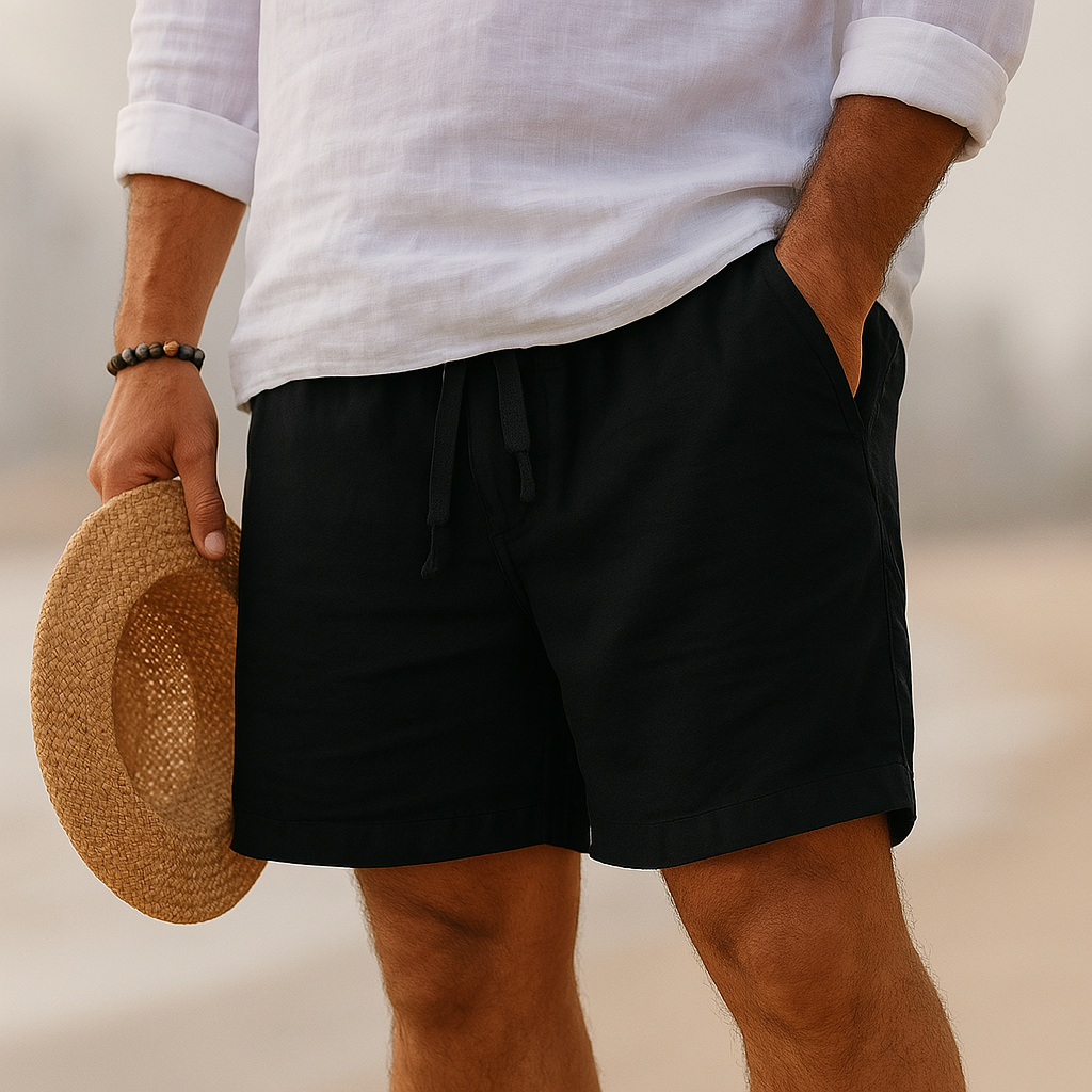 Pantaloncini Estivi in Cotone e Lino da Uomo