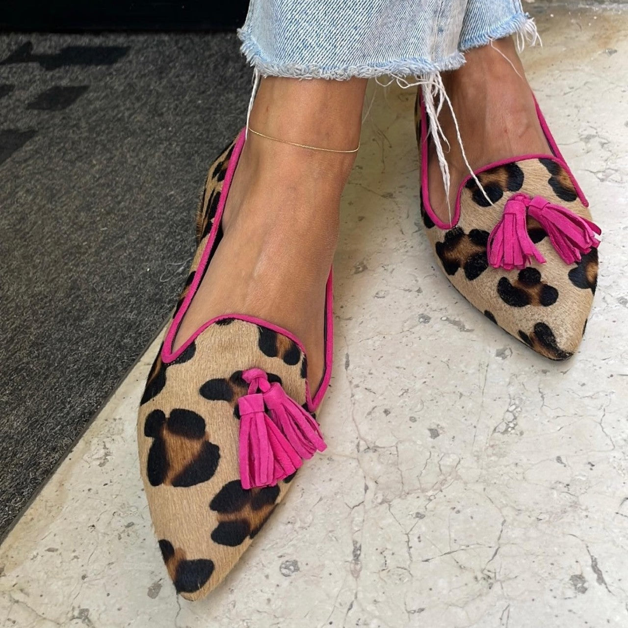 Ballerine con stampa animalier e nappe chic - scarpe comode ed eleganti