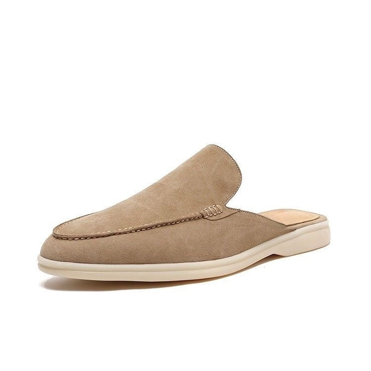 Mocassini da Uomo Senza Tallone Slip-On Stile Scamosciato