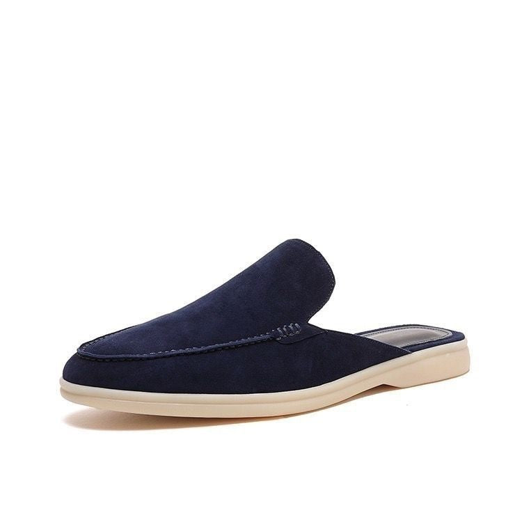 Mocassini da Uomo Senza Tallone Slip-On Stile Scamosciato