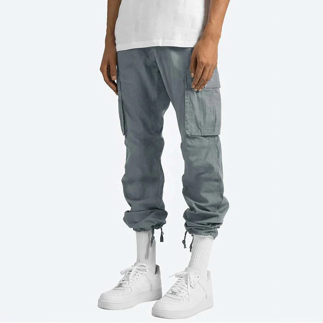Pantaloni cargo jogger uomo con tasche laterali