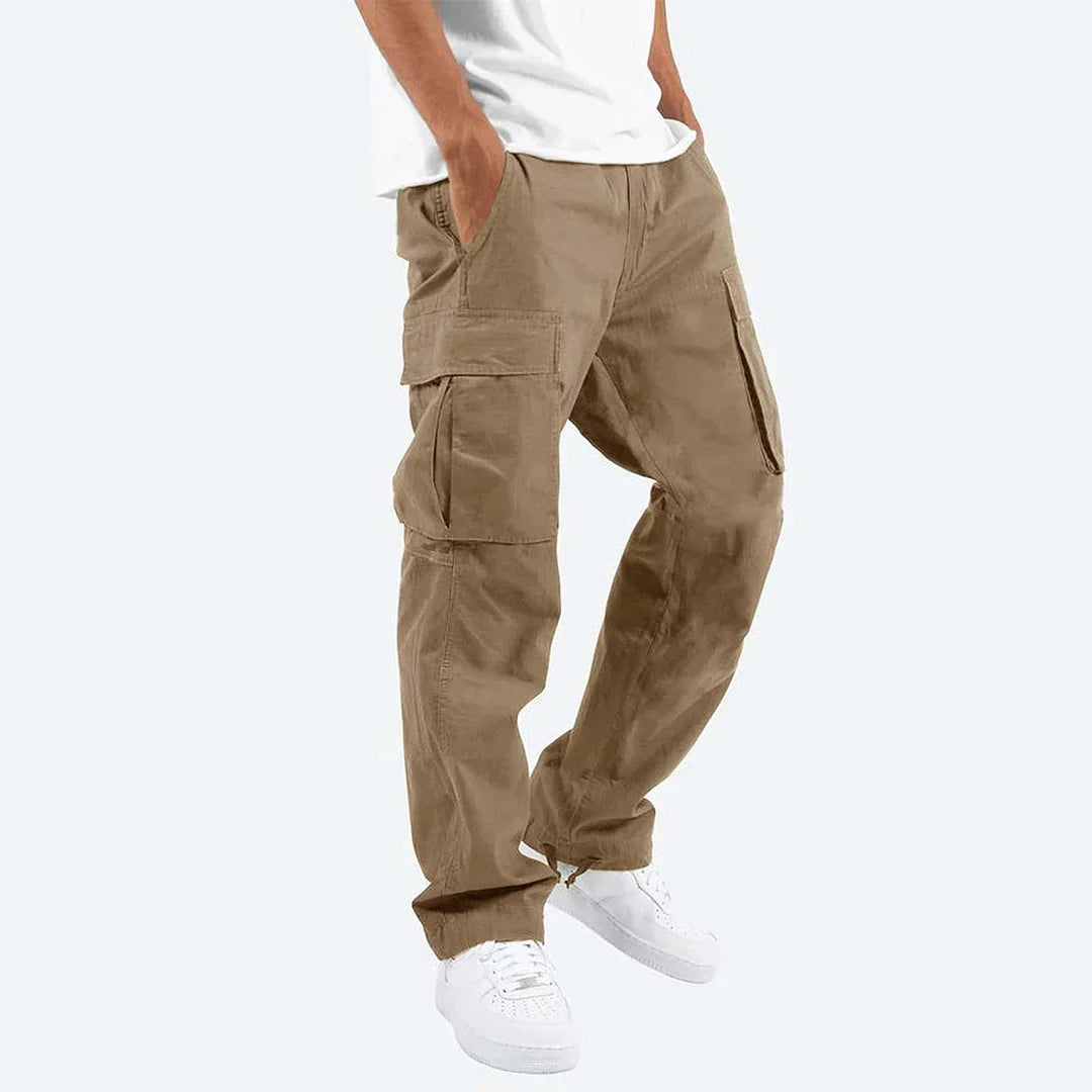 Pantaloni cargo jogger uomo con tasche laterali