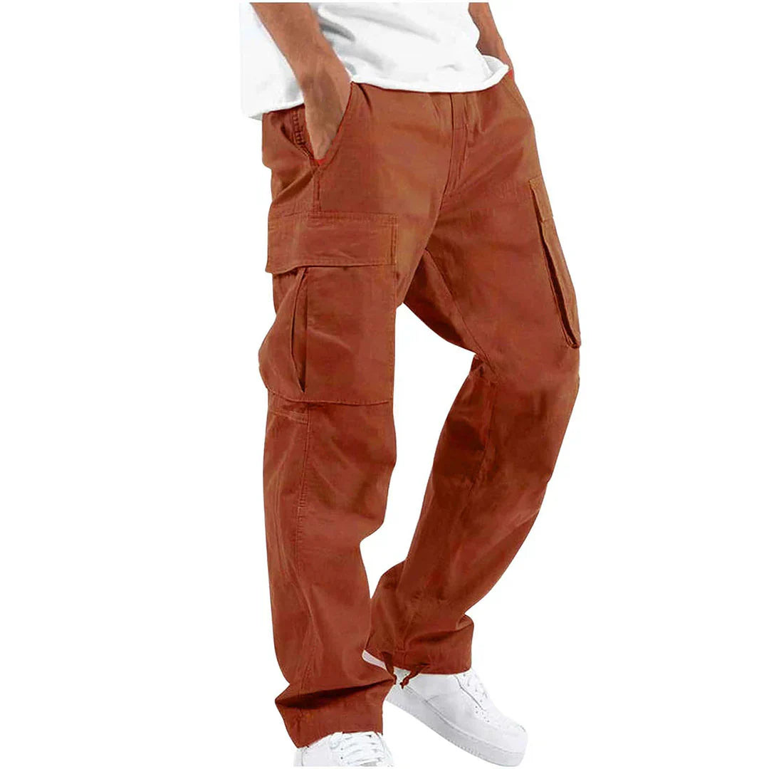 Pantaloni cargo jogger uomo con tasche laterali