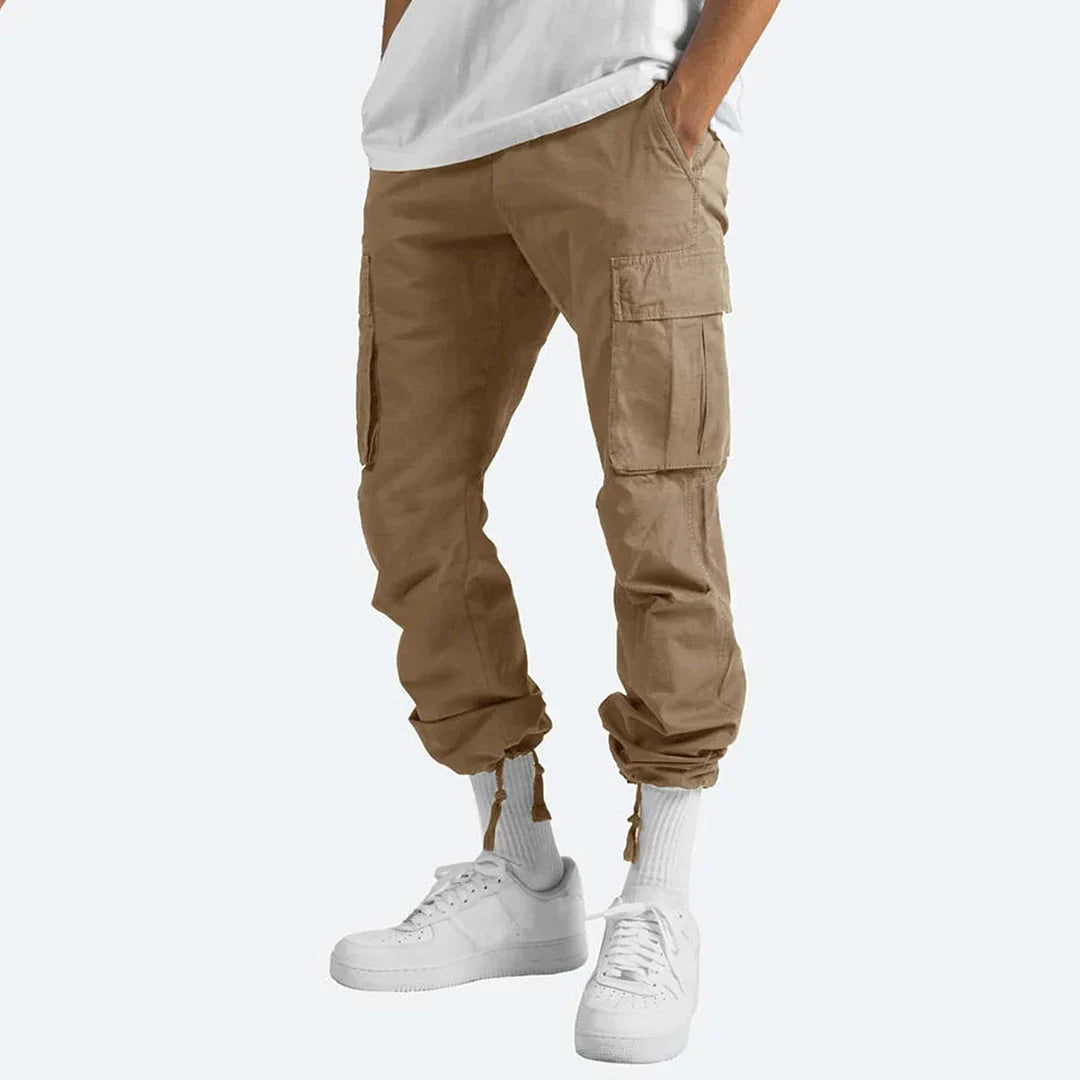 Pantaloni cargo jogger uomo con tasche laterali