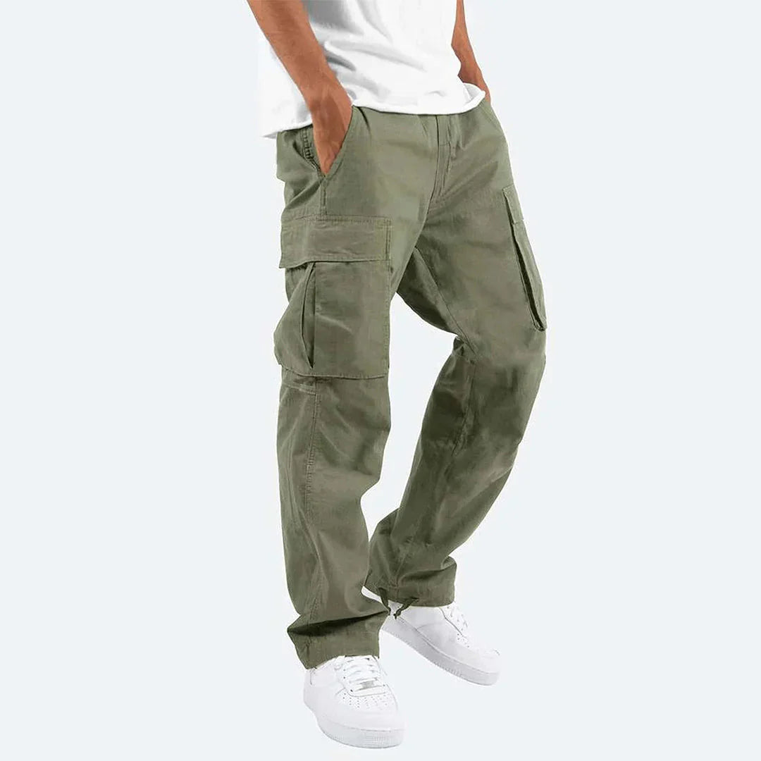Pantaloni cargo jogger uomo con tasche laterali