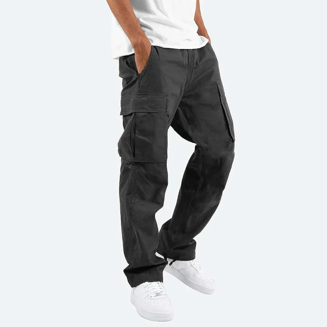 Pantaloni cargo jogger uomo con tasche laterali