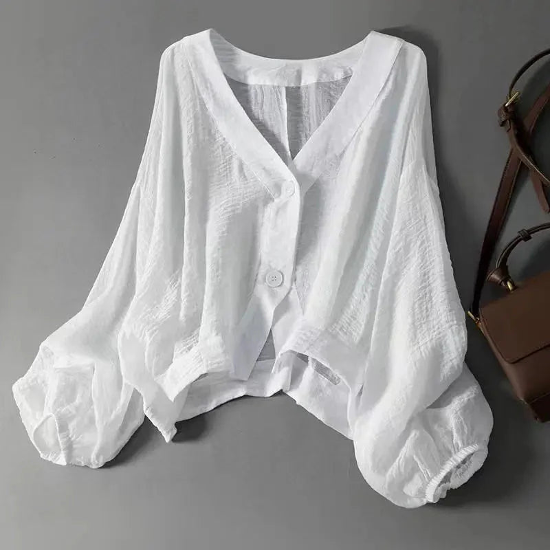 Eliana Linen Summer Blouse