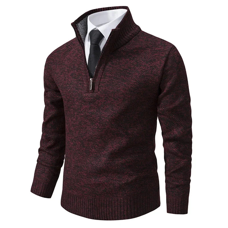 Fabio - Fleece-lined half-zip pullover