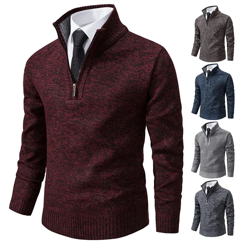 Fabio - Fleece-lined half-zip pullover