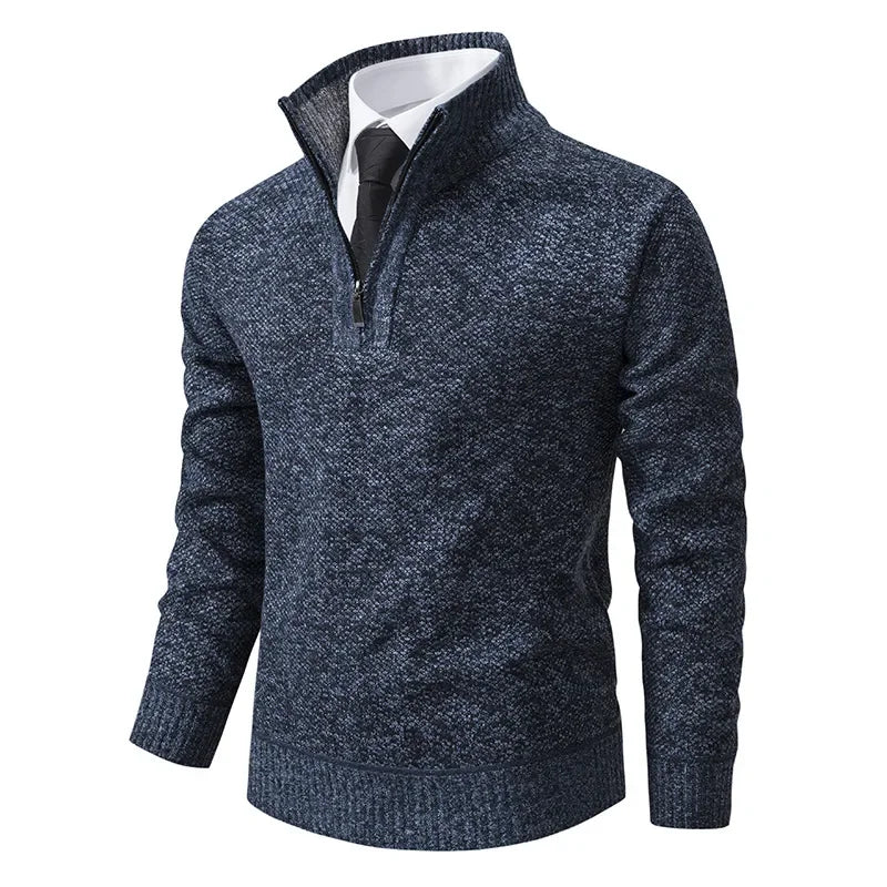 Fabio - Fleece-lined half-zip pullover