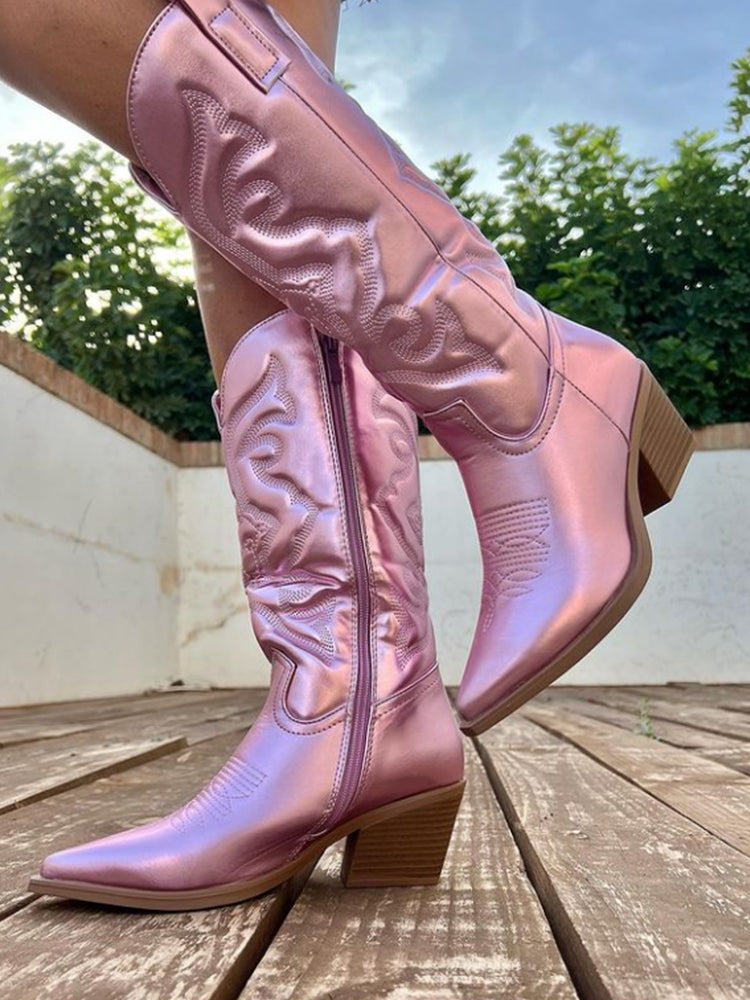 Gracie | Elegant Metallic Women's Cowboy Boots