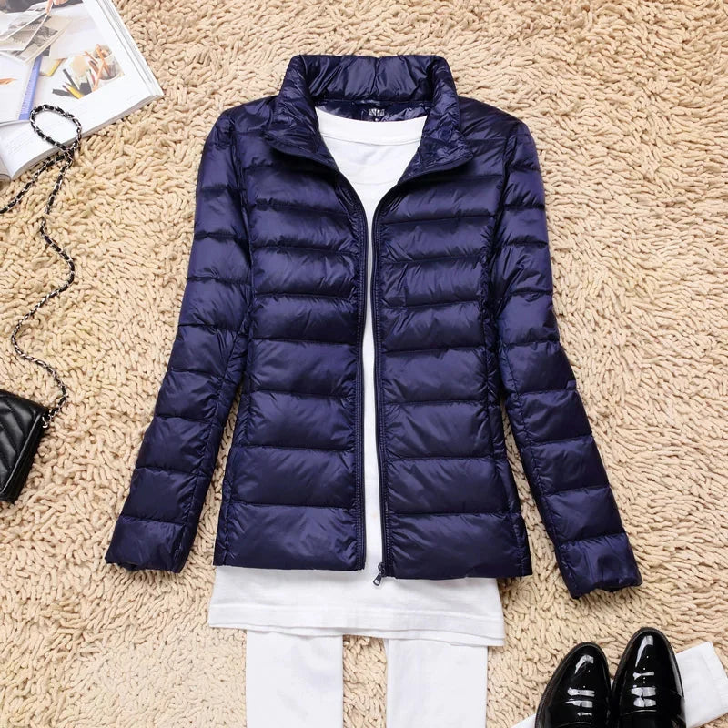 Piumino Donna Trapuntato con Cappuccio Leggero