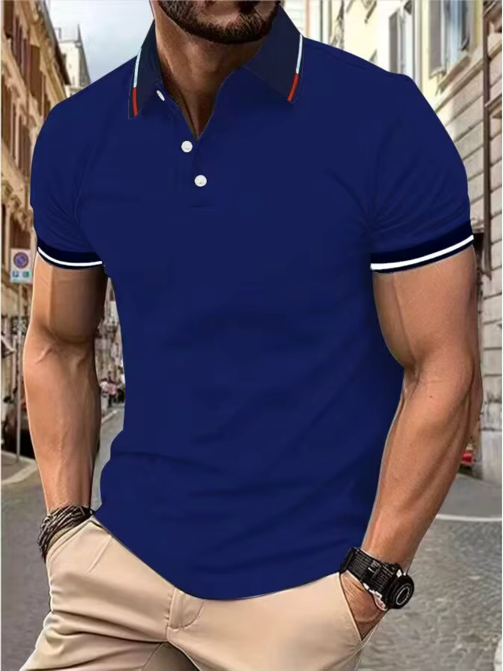 Polo uomo slim fit a maniche corte