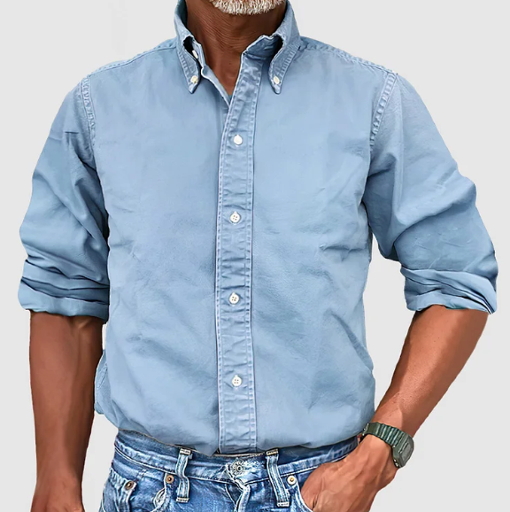 Camicia Uomo Casual a Maniche Lunghe Vestibilità Regolare