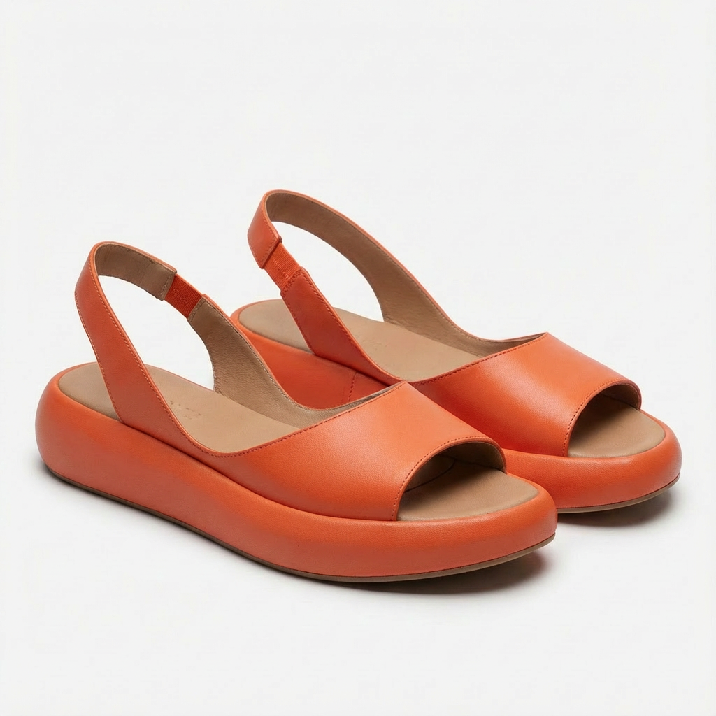 Women's wedge sandals with open toe and back strap | Comfortable