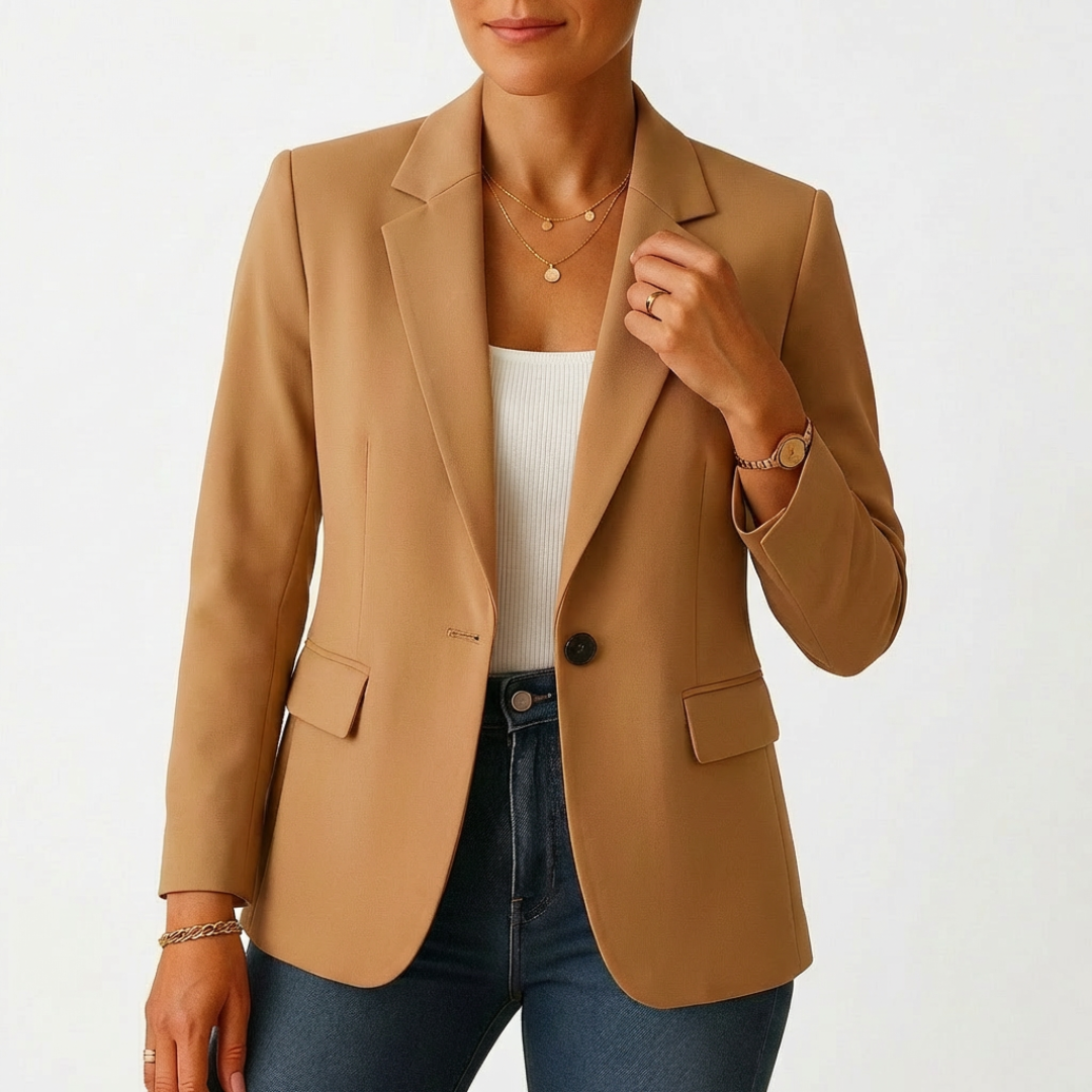 Sofia | Blazer Donna con Chiusura a Un Bottone e Risvolto Classico | Professionale
