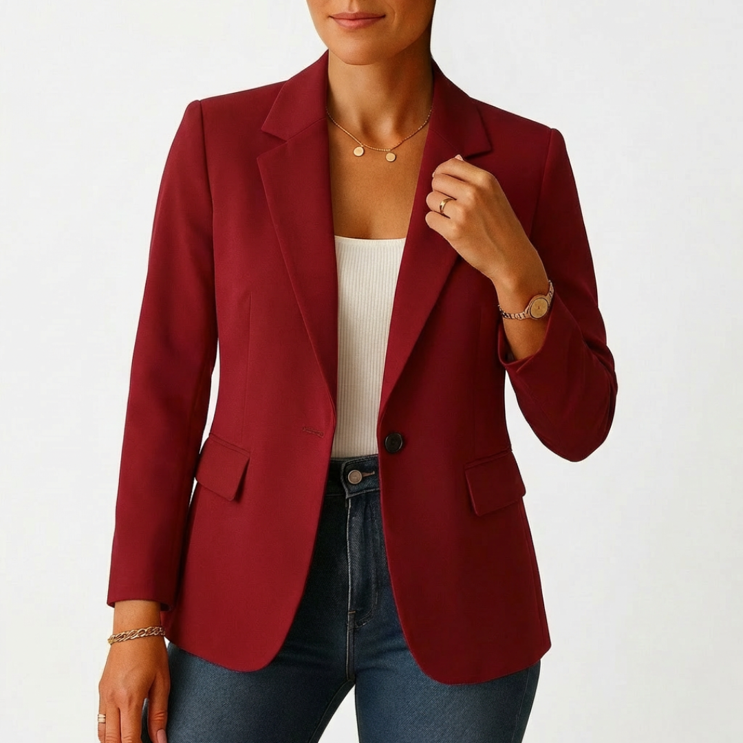 Sofia | Blazer pour femme à fermeture à un bouton et revers classique | Professionnel