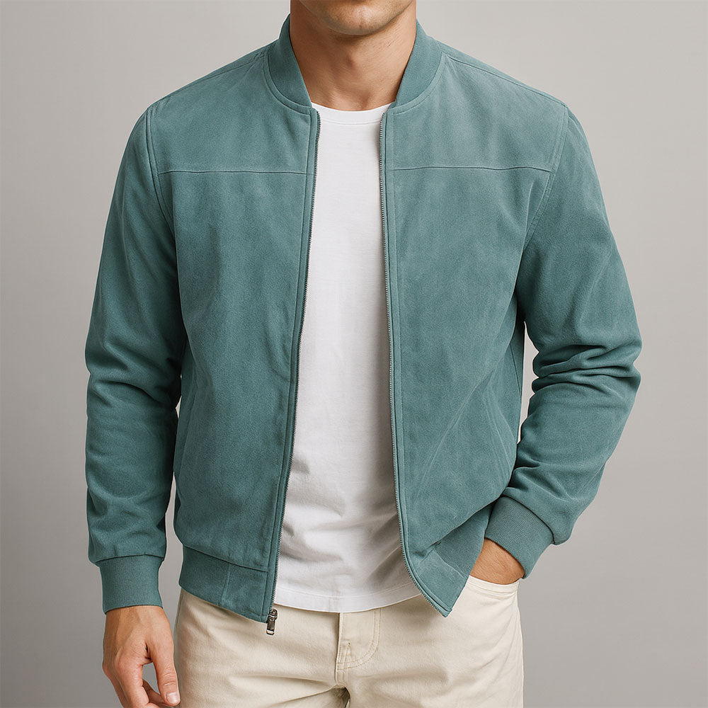 Giacca Bomber Uomo Casual con Chiusura Zip