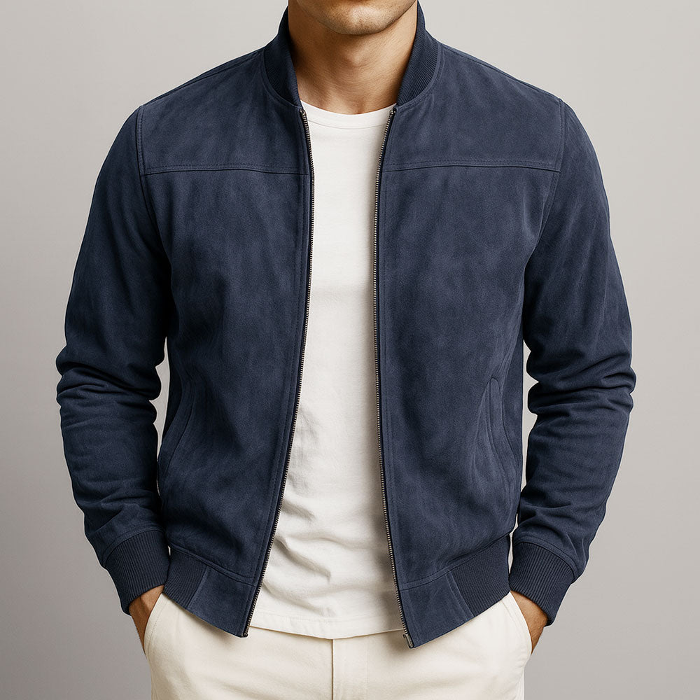 Giacca Bomber Uomo Casual con Chiusura Zip