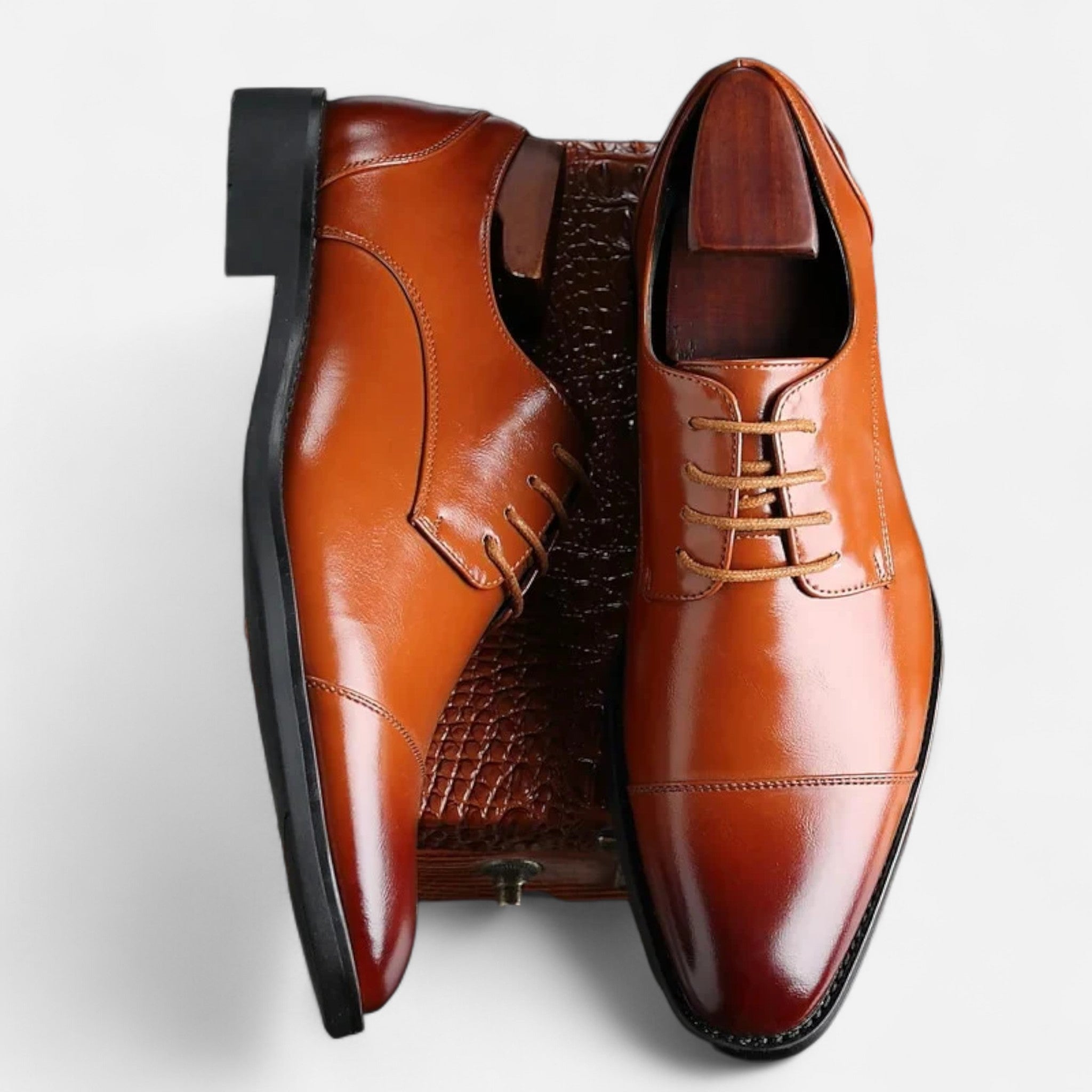 Scarpe Oxford Eleganti da Uomo con Allacciatura Classica