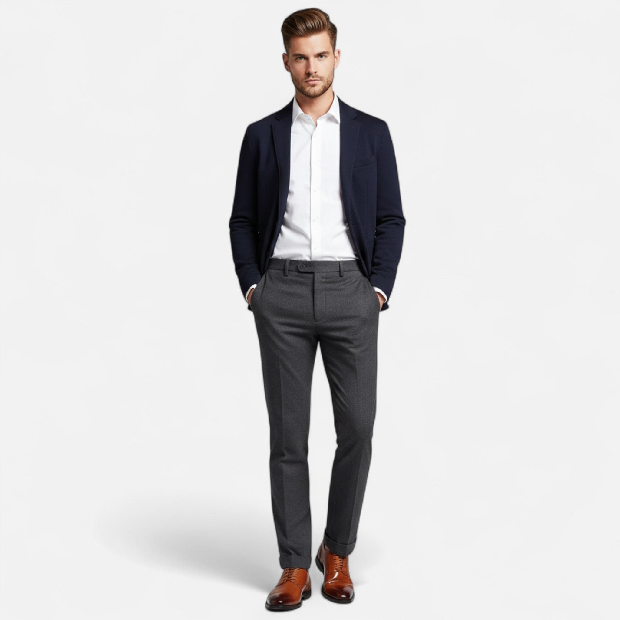 Scarpe Oxford Eleganti da Uomo con Allacciatura Classica