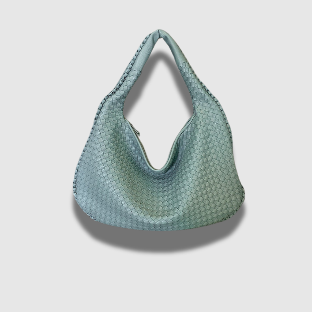 Nadčasová elegantní kožená crossbody kabelka s tkaným vzorem a luxusními detaily