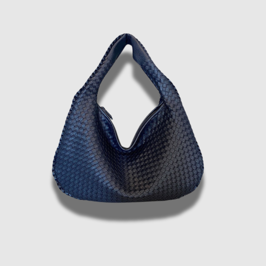 Nadčasová elegantní kožená crossbody kabelka s tkaným vzorem a luxusními detaily