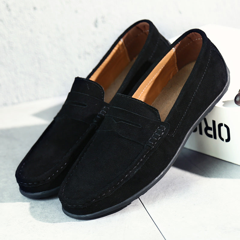 Mocassini Uomo in Camoscio con Design Slip-On