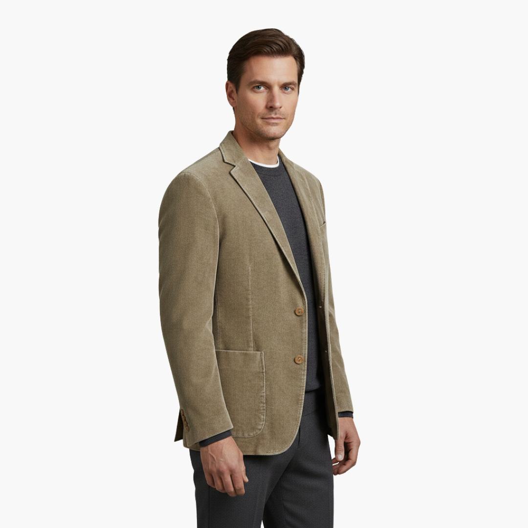 Veste pour homme à revers classique et boutons sur le devant