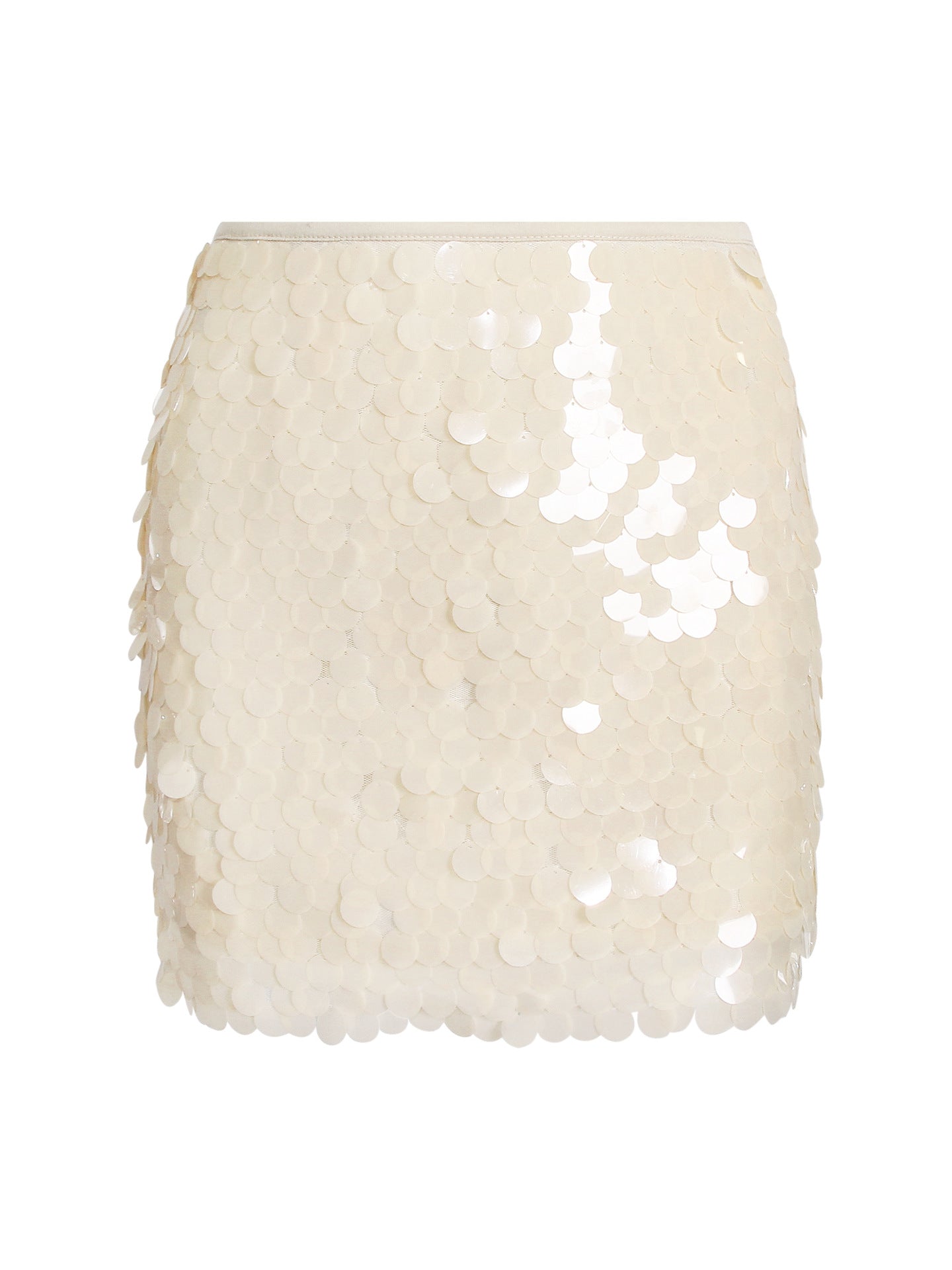 Minigonna con Paillettes Maxi a Vita Alta