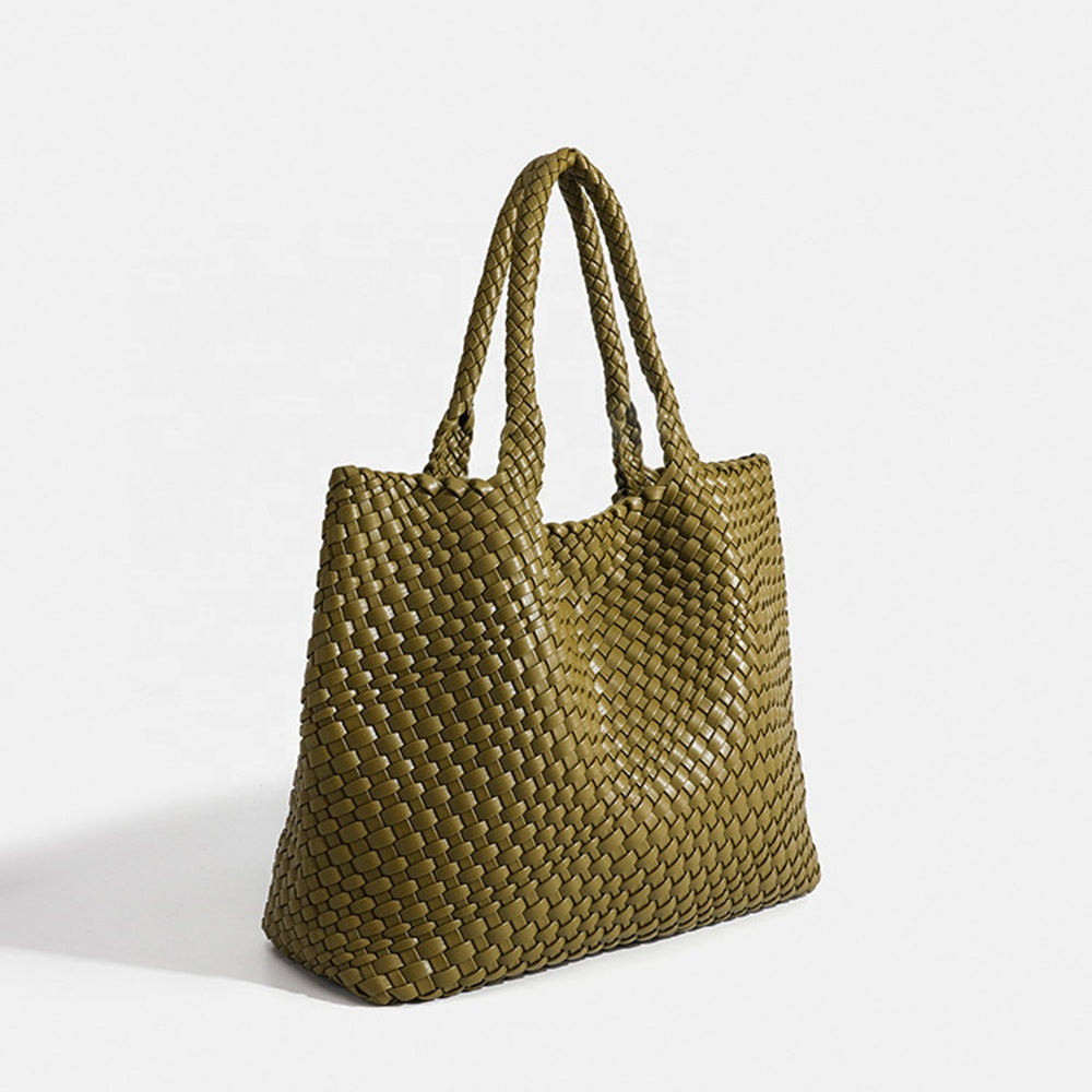 Borsa Shopper Donna Intrecciata con Doppi Manici