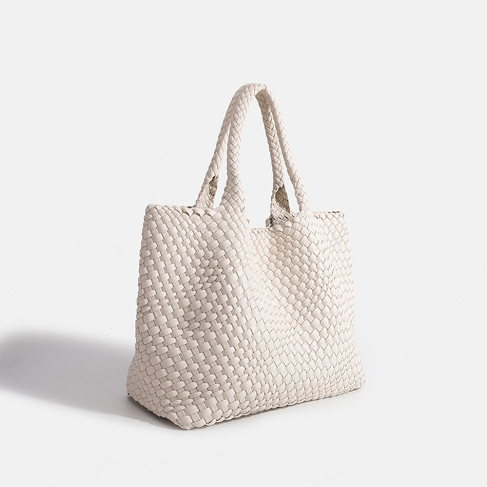 Borsa Shopper Donna Intrecciata con Doppi Manici