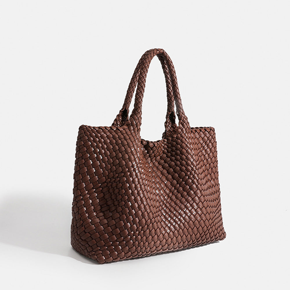 Borsa Shopper Donna Intrecciata con Doppi Manici