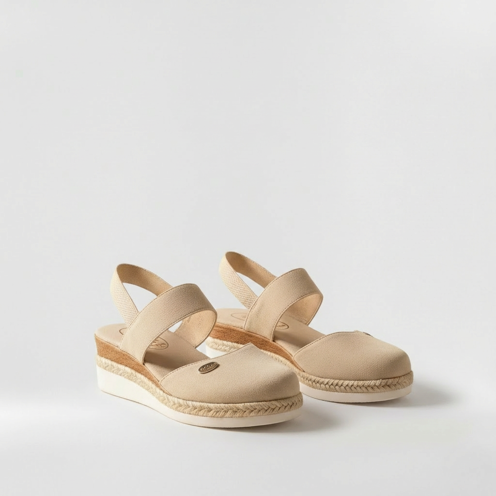 Women's espadrille sandals with strap and summer platform sole