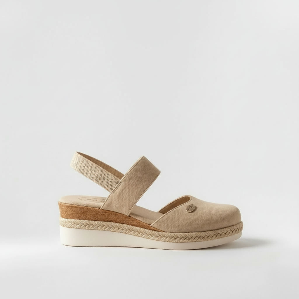 Women's espadrille sandals with strap and summer platform sole