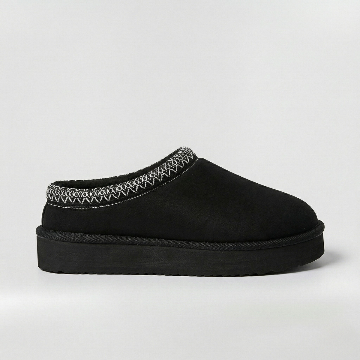 Varme vintersutsko til kvinder med platformssål, hjemmesko i casual stil