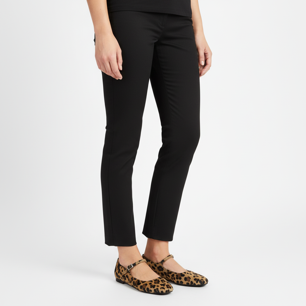 Ballerine Mary Jane da donna con stampa leopardata e cinturino