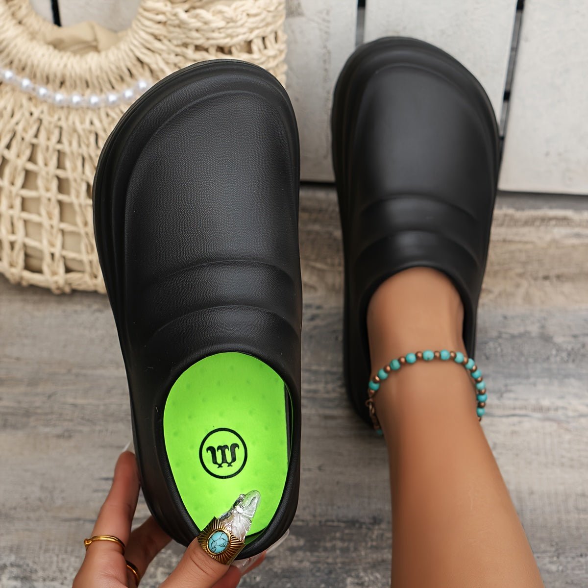 Zoccoli Slip-On Resistenti all'Acqua con Suola Ammortizzata