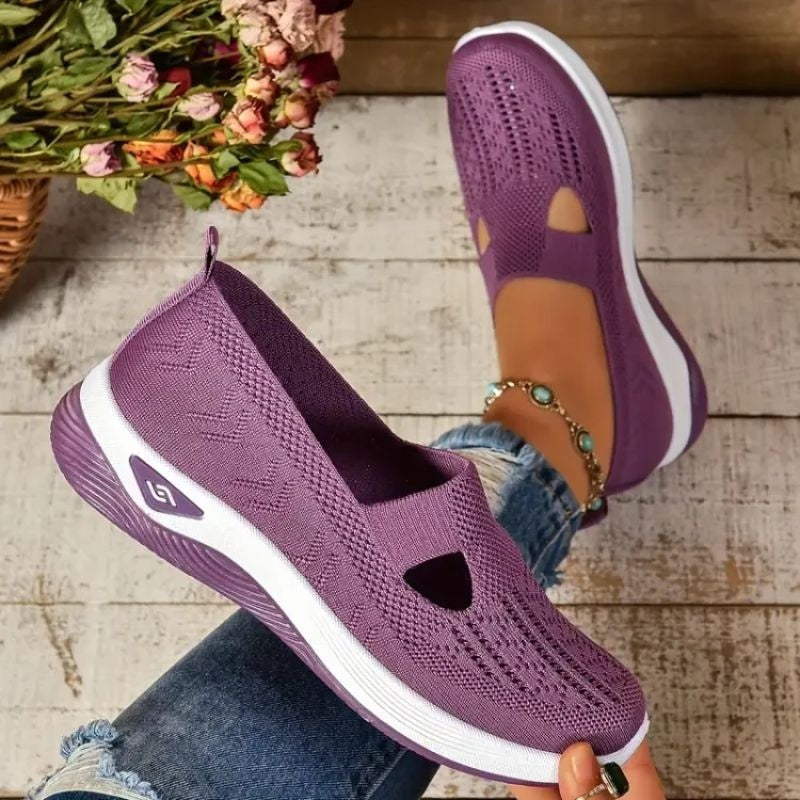 Alma | Women's Breathable Slip-On Sneakers with Cushioned Sole