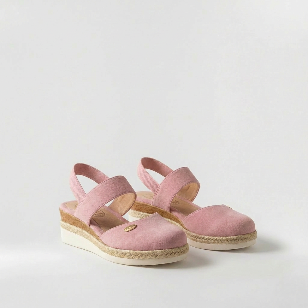 Women's espadrille sandals with strap and summer platform sole