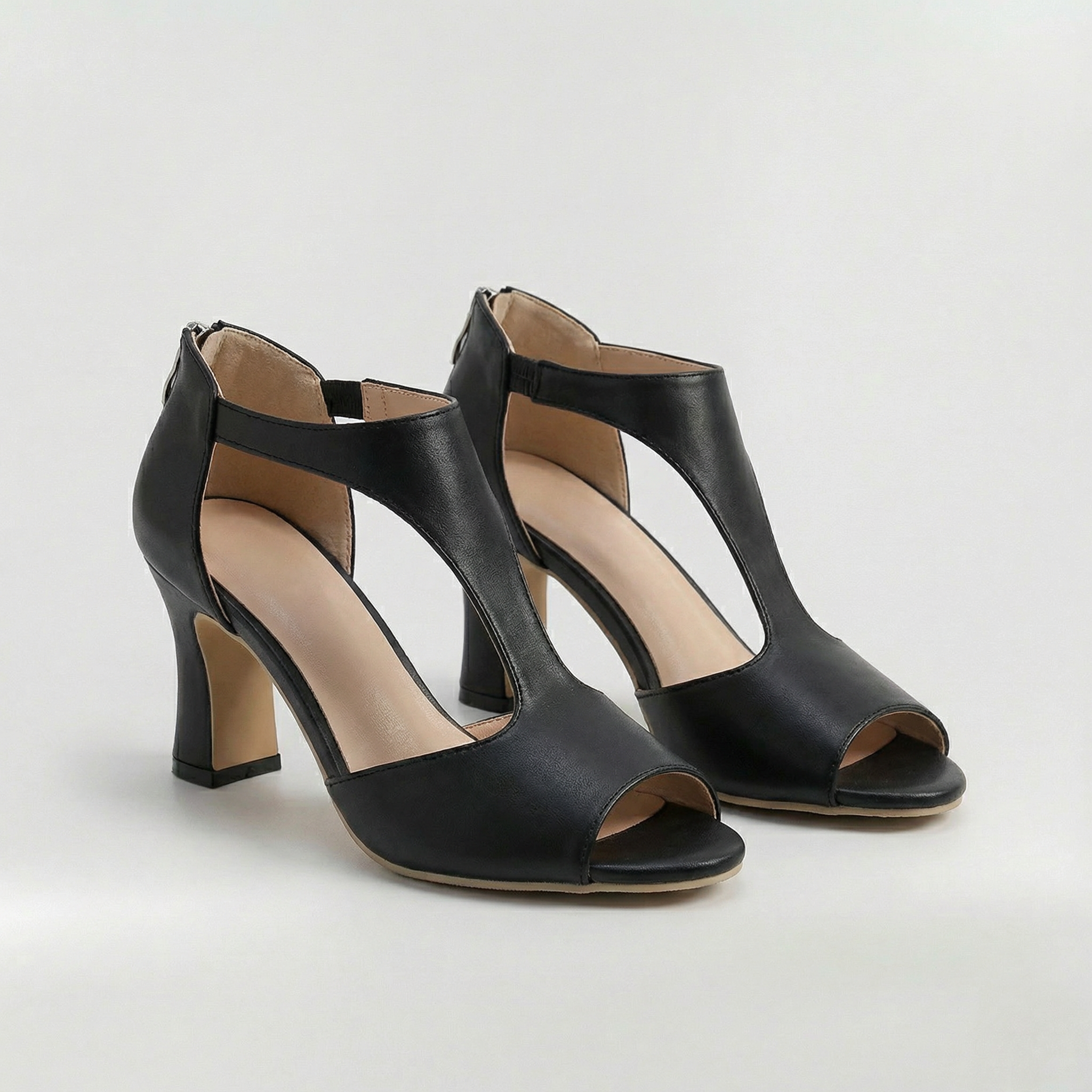 Sandales pour femme à talon moyen et bout ouvert, chaussures élégantes pour le soir et les cérémonies