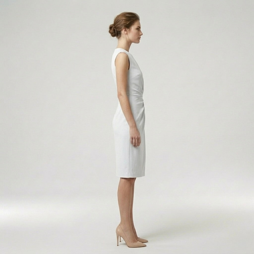 Elegant Sleeveless Women's Midi Dress – Refined Slim Fit Dress